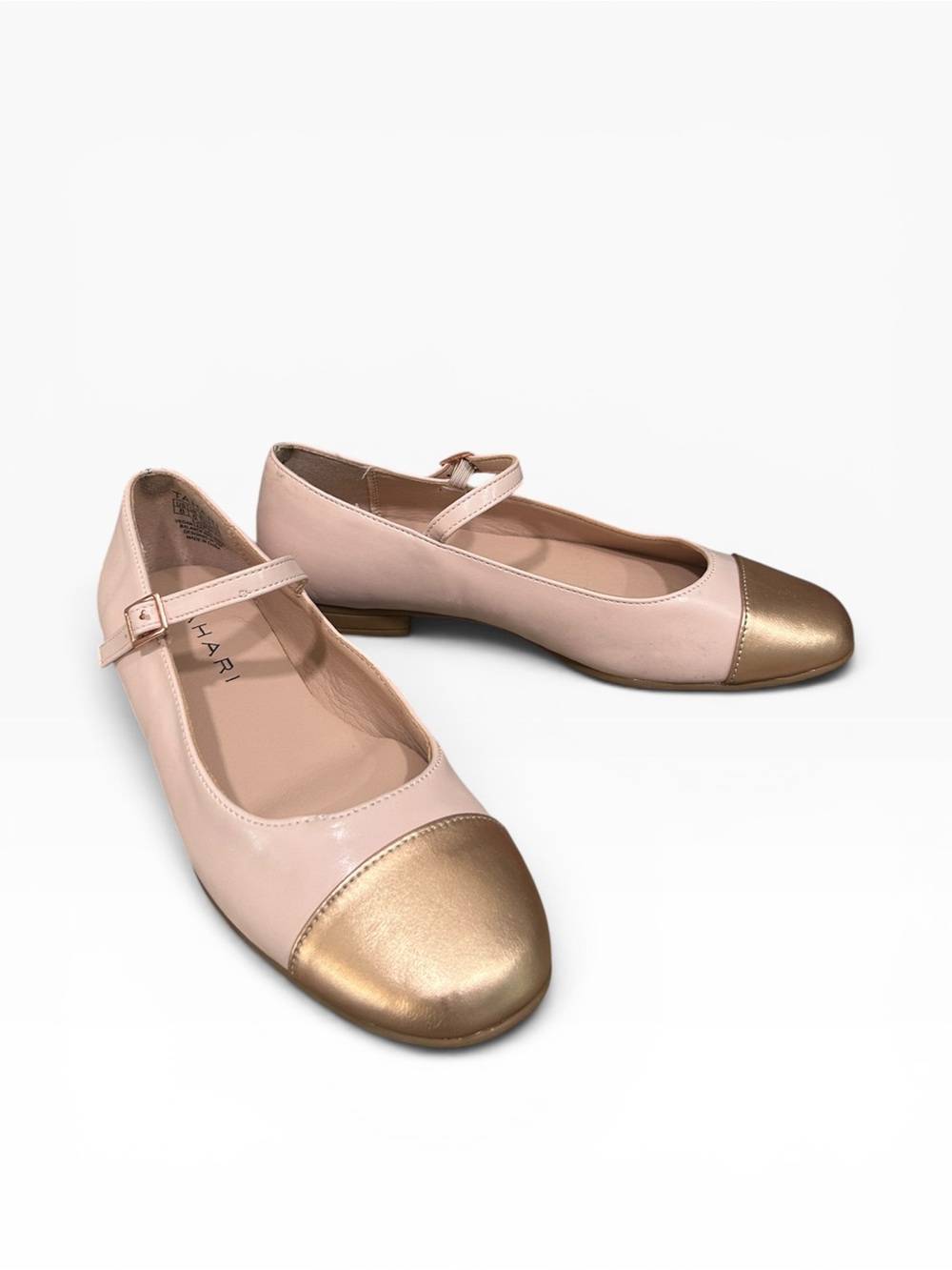 Tahari "Loft" Mary Jane Flat Vegan Leather Pink Rose Gold Size 8 - Picture 9 of 10